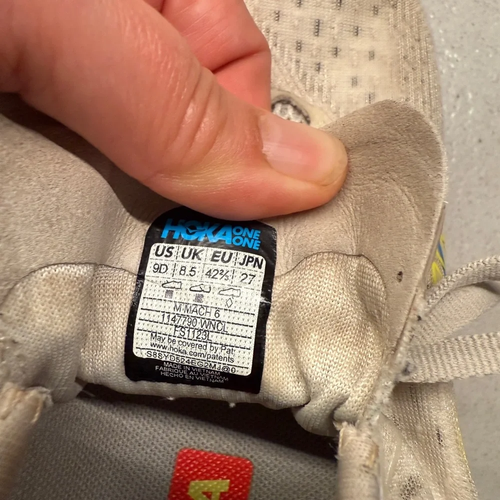 Hoka One One Mach 6 Men's Athletic Shoes - Picture 8 of 11